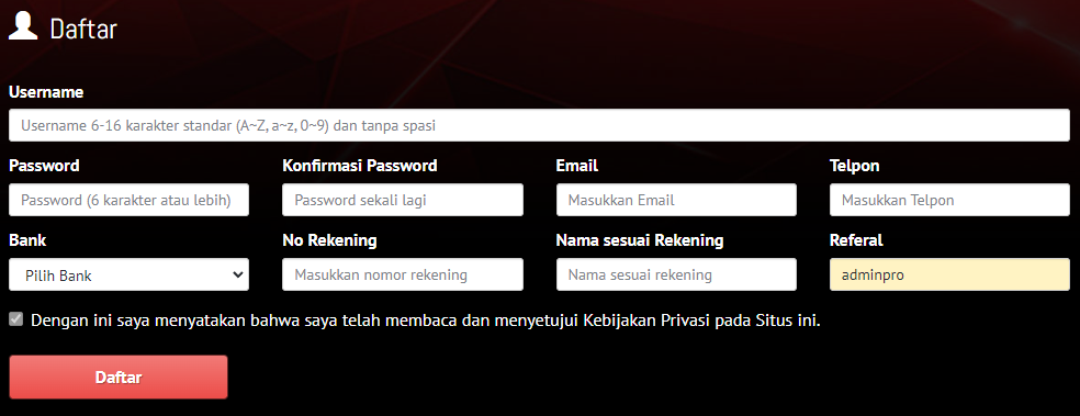 DAFTAR RETRO777 BO JUDI TOGEL PAY4D TERPERCAYA